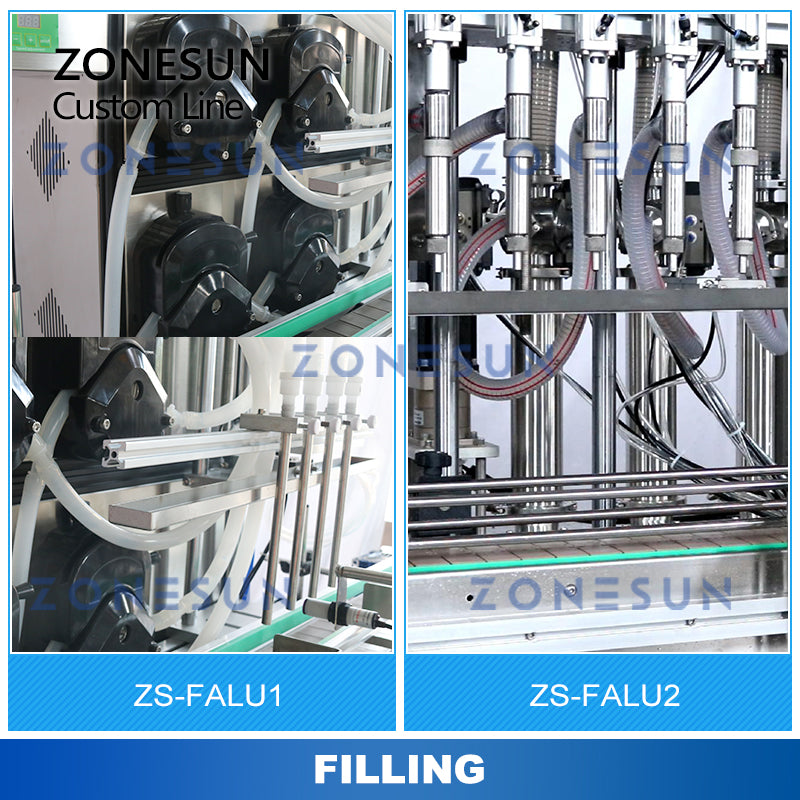 ZONESUN ZS-FALU Custom Bottle Filling Capping Labeling Production Line