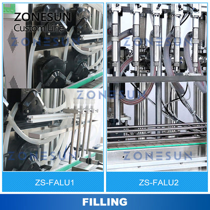 ZONESUN ZS-FALU Custom Bottle Filling Capping Labeling Production Line