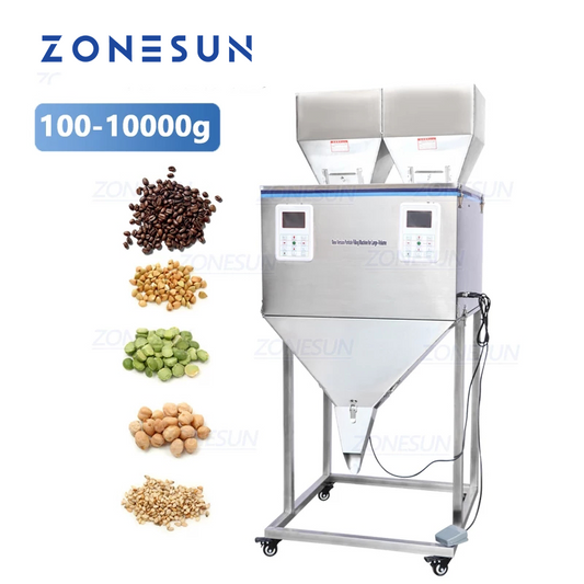 ZONESUN DL-5000D Semi-auto Dual Head Powder Granule Filling Machine
