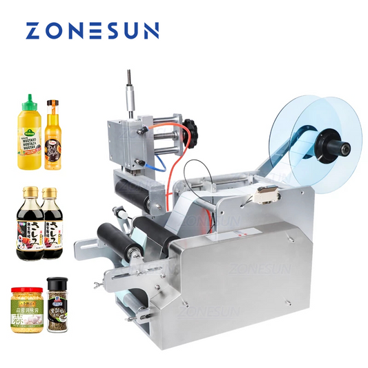 ZONESUN TB‑80 Semi‑automatic Round Bottle Labeling Machine