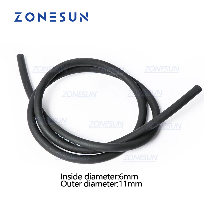 ZONESUN PJ-GZ6 Fluorine Rubber Hose 2m for Acid & Alkali Filling