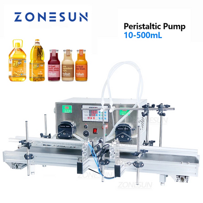 ZONESUN ZS-DTPP-2 Dual-Head Liquid Filling Machine for Juice & Oils