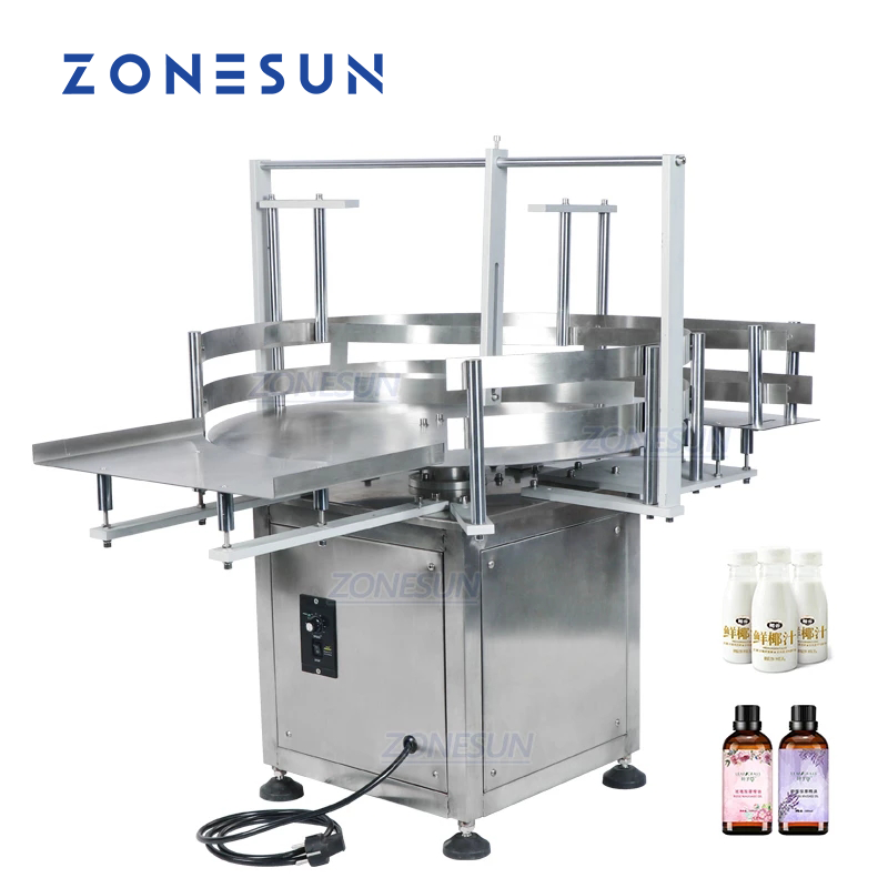 ZONESUN ZS-LP600Z Tabletop Rotary Bottle Unscrambler for Filling Lines