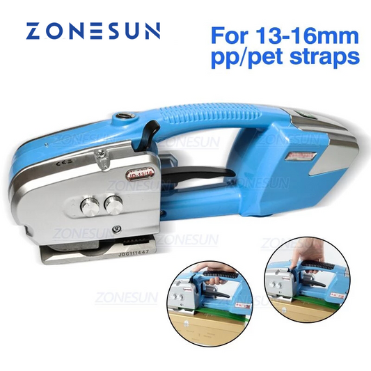 ZONESUN JD16 Automatic Battery‑Powered 13–16 mm Plastic Strapping Tool