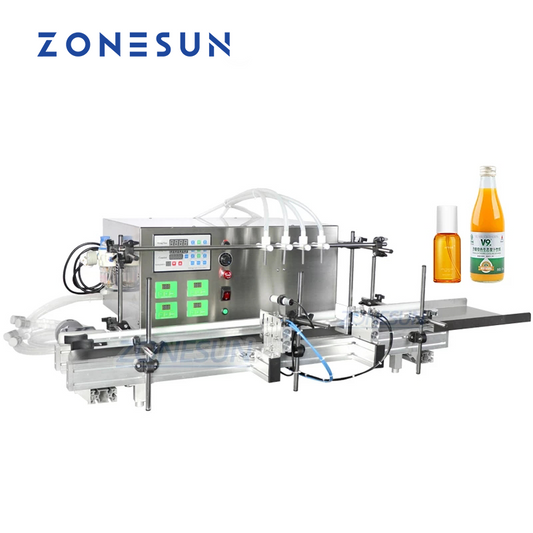 ZONESUN ZS-DTPP4F 4Nozzle Auto Peristaltic Pump Liquid Filling Machine