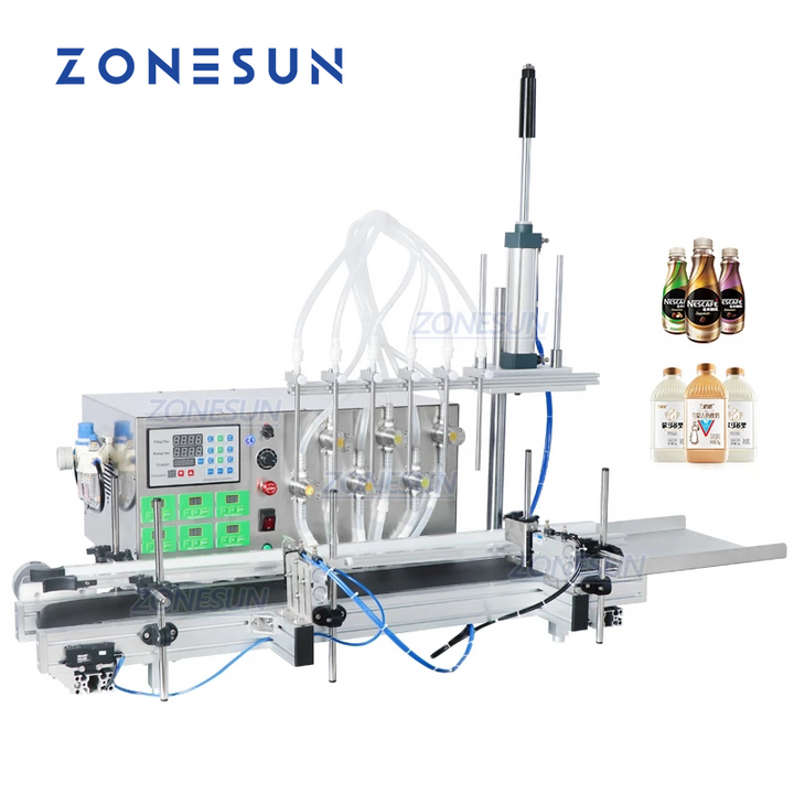 ZONESUN ZS-DTMP6 6-Düsen-Magnetpumpen-Flüssigkeitsabfüllmaschine