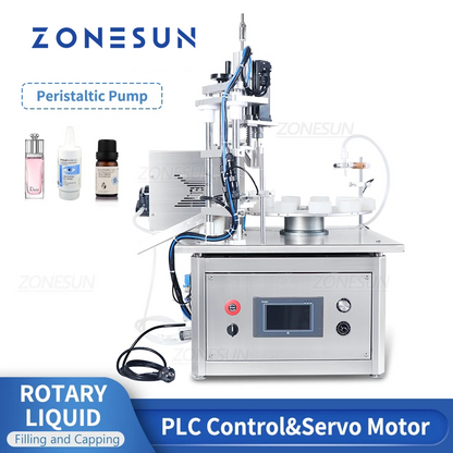 ZONESUN ZS-AFC1P Peristaltic Pump Liquid Filling & Capping Machine