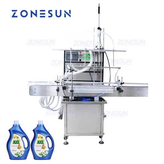 ZONESUN ZS-VTDP40 4-Nozzle High-Flow Diaphragm Liquid Filling Machine