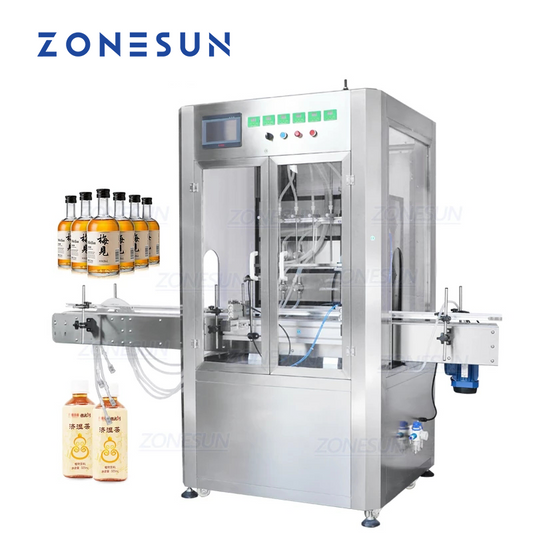 ZONESUN ZS-VTMP80D 6-Head Magnetic Pump Liquid Filling Machine
