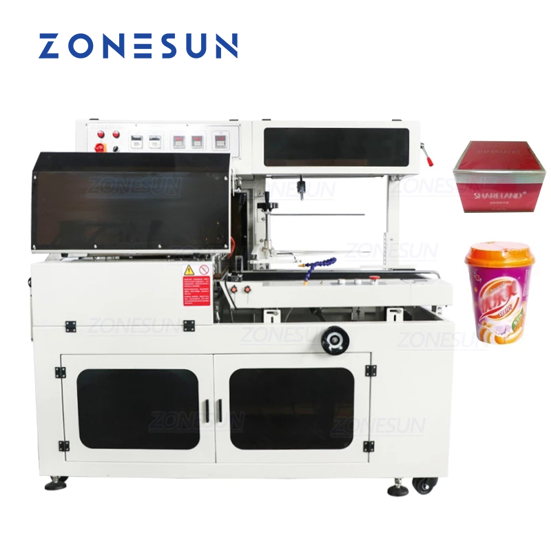 ZONESUN ZS450 Máquina cortadora y selladora de envoltura de película retráctil tipo L