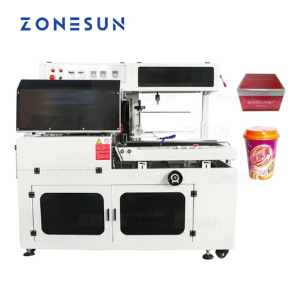 ZONESUN ZS450 Máquina cortadora y selladora de envoltura de película retráctil tipo L