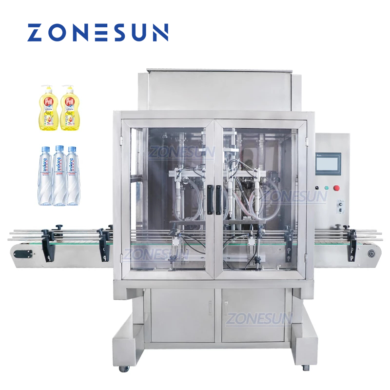 ZONESUN ZS-SV4G Automatic Servo Paste Filling Machine with 4 Nozzles