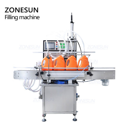 ZONESUN ZS-VTDP40 4-Nozzle High-Flow Diaphragm Liquid Filling Machine