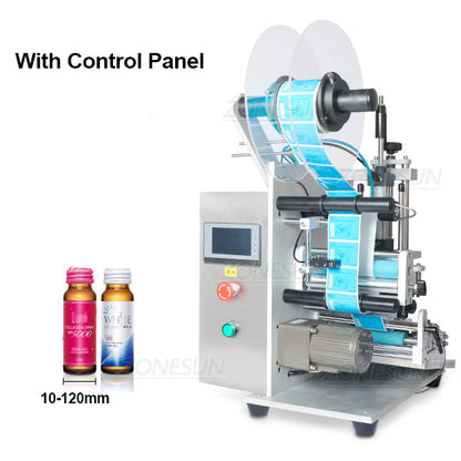 ZONESUN ZS-TB100 Semi-Auto Round Bottle Single Double Sides Labeler