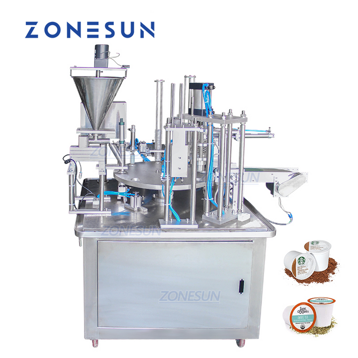 ZONESUN ZS-GF900C Macchina rotativa per il riempimento di polveri e la sigillatura di tazze