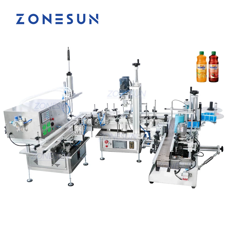 ZONESUN ZS-FAL180C7 U-Shape Liquid Filling Capping Labeling Machine