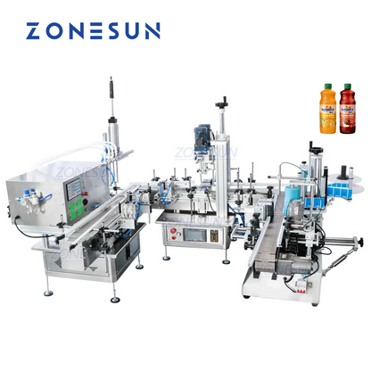 ZONESUN ZS-FAL180C7 U-Shape Liquid Filling Capping Labeling Machine