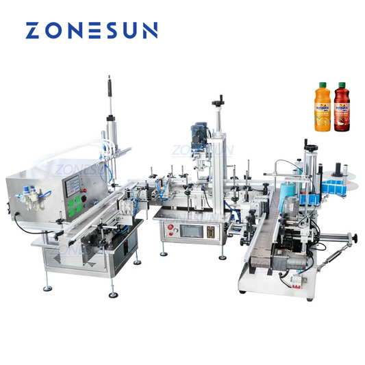 ZONESUN ZS-FAL180C7 U-Shape Liquid Filling Capping Labeling Machine