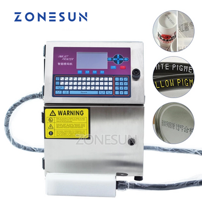 ZONESUN Digital Metal Batch Number Inkjet Printer with Conveyor