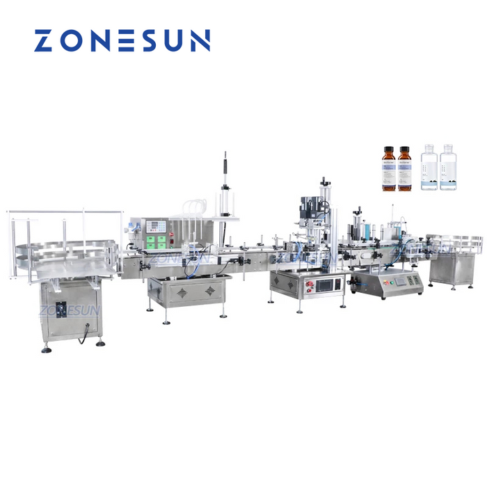 ZONESUN ZS-FAL180C3 Tabletop Liquid Filling Capping Labeling Line