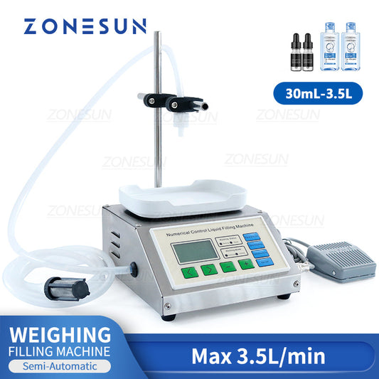 ZONESUN ZS-DP611W Semi-Automatic Liquid Weighing Filling Machine