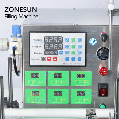 ZONESUN ZS-DTMP6 Riempitrice automatica di liquidi con pompa magnetica a 6 ugelli per immersione