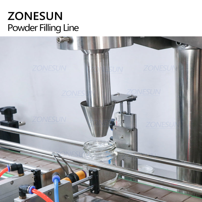 ZONESUN ZS-FAL180P9 Powder Filling Capping Labeling Line for Bottles