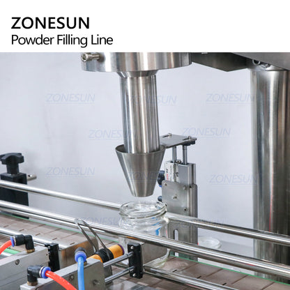 ZONESUN ZS-FAL180P9 Powder Filling Capping Labeling Line for Bottles