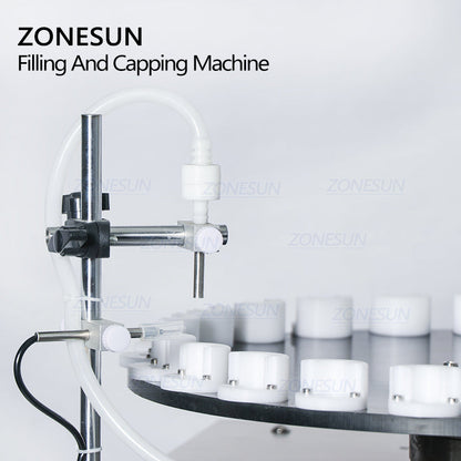 ZONESUN ZS-AFC1M Magnetic Pump Vial Liquid Filling Capping Machine