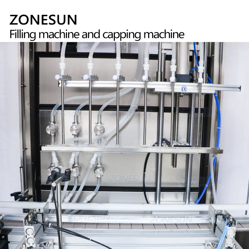 ZONESUN ZS-FAL180AD 6-Head Liquid Filling & Cork Pressing Machine