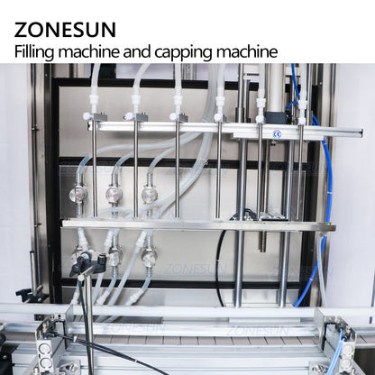 ZONESUN ZS-FAL180AD 6-Head Liquid Filling & Cork Pressing Machine