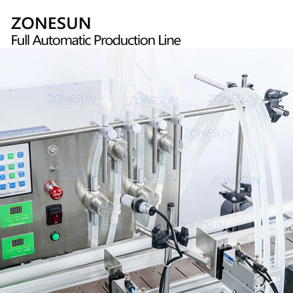ZONESUN ZS-FAL180C9 Auto Square Bottle Filling Capping Labeling Line