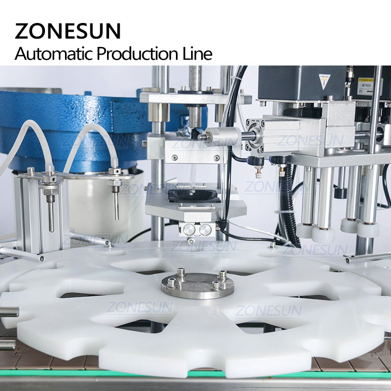 Máquina etiquetadora y llenadora de líquidos con bomba magnética completamente automática ZONESUN ZS-FAL180A8