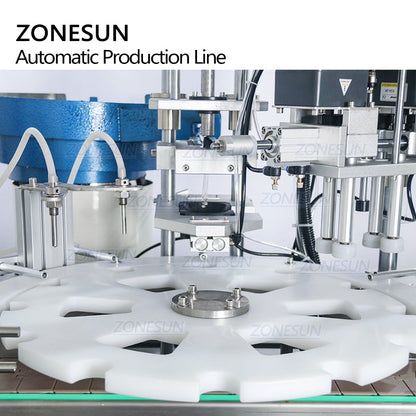 Máquina etiquetadora y llenadora de líquidos con bomba magnética completamente automática ZONESUN ZS-FAL180A8