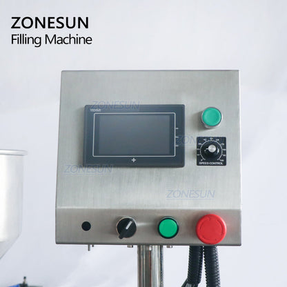 ZONESUN ZS-GY1C Pneumatic Paste & Liquid Filling Machine with Conveyor