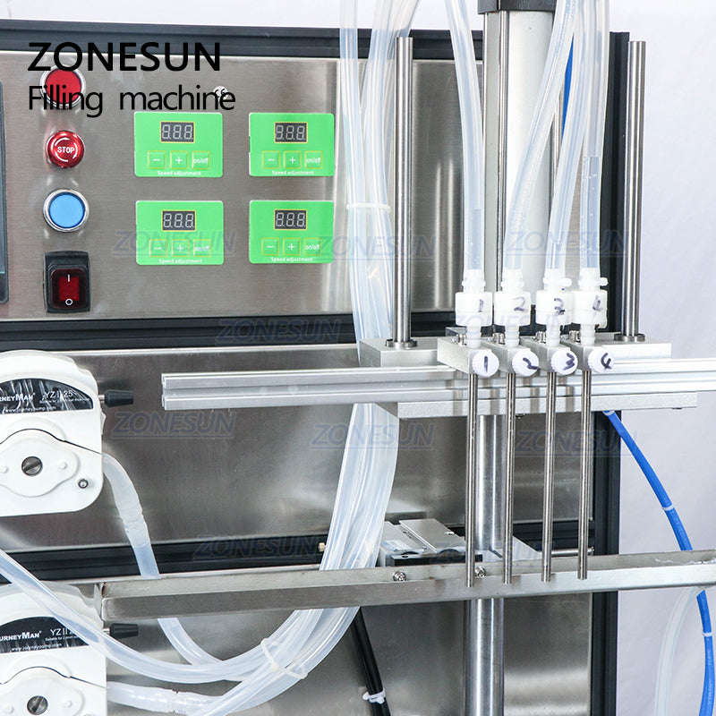ZONESUN 3‑4000 ml Automatic Peristaltic Pump Liquid Filling Machine