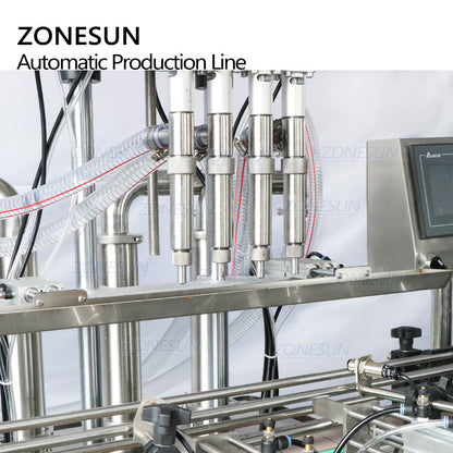 ZONESUN ZS-FAL180R5 Auto Piston Filling Capping Labeling Machine Line