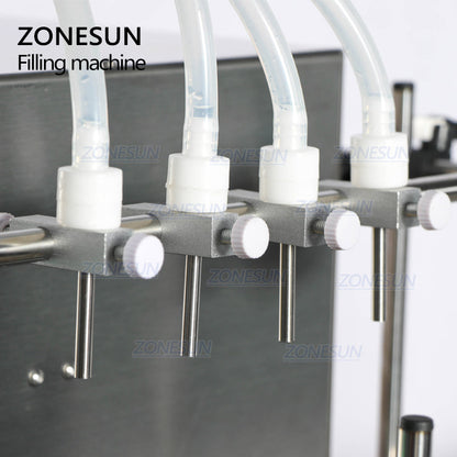 ZONESUN ZS-DTPP4F 4Nozzle Auto Peristaltic Pump Liquid Filling Machine
