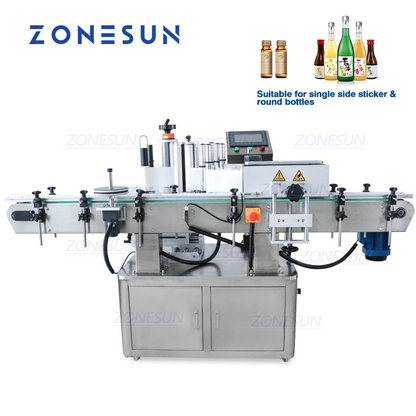 ZONESUN ZS‑TB200 Automatic Round Bottle Labeler with Date Coding