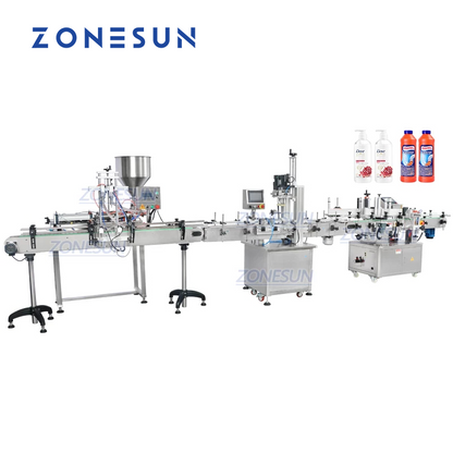 ZONESUN ZS-FAL180R10 Automatic Paste Filling Capping Labeling Machine