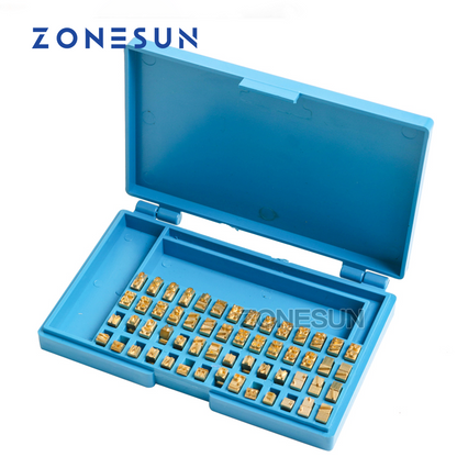 ZONESUN MY380 Copper Alphabet Letter Fonts for Ribbon Printer Coding