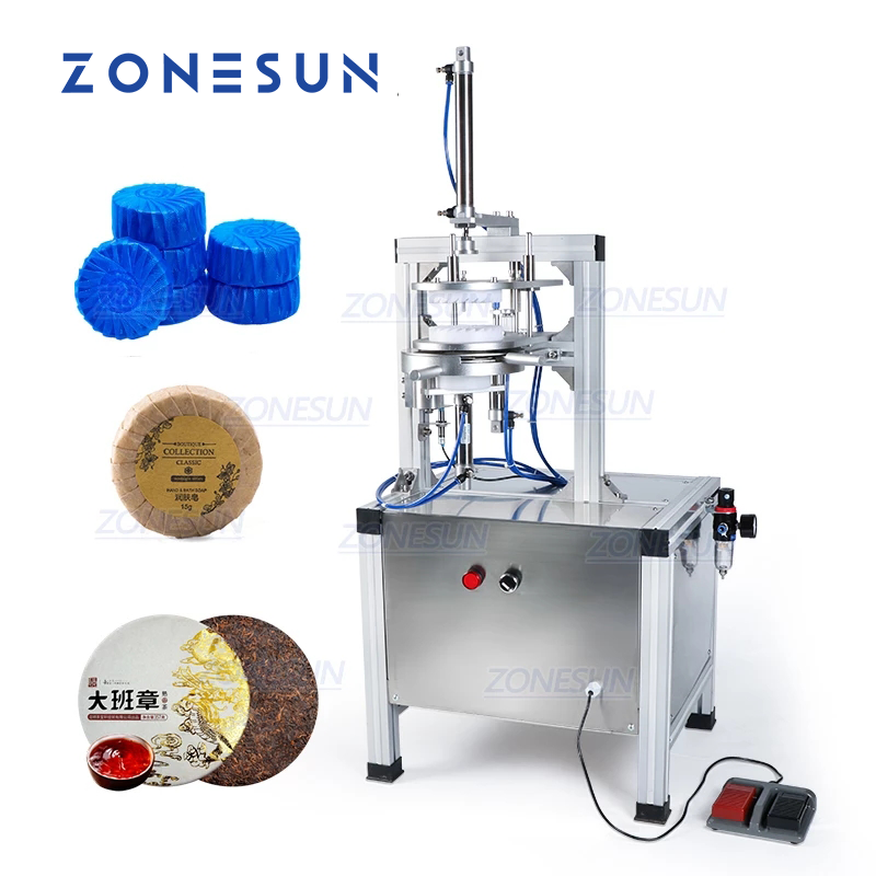 ZONESUN ZS-PK900 Semi-Auto Pleated Wrapping Machine for Round Products