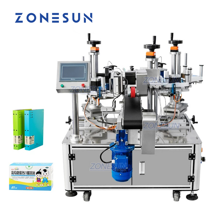 ZONESUN ZS-TB833D Automatic Double Heads Corner Labeling Machine for Boxes & Cartons