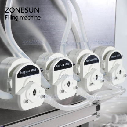 ZONESUN ZS-DTPP4F 4Nozzle Auto Peristaltic Pump Liquid Filling Machine