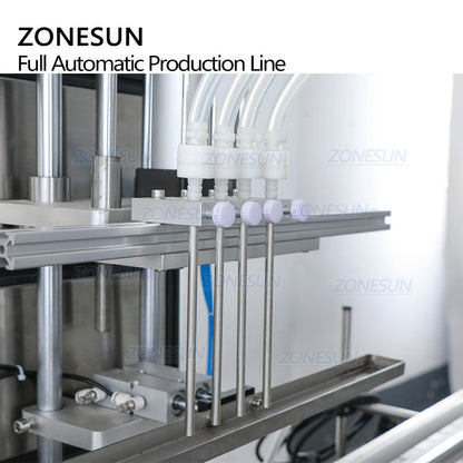 ZONESUN ZS-FAL180R8 Auto Round Bottle Filling Capping Labeling Line