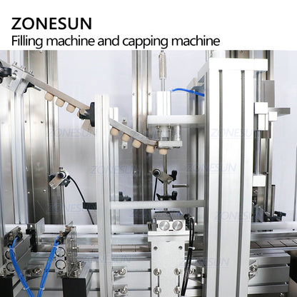 ZONESUN ZS-FAL180AD 6-Head Liquid Filling & Cork Pressing Machine
