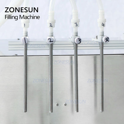 ZONESUN ZS-DTPP4D 4-Diving Nozzle Peristaltic Pump Liquid Filler