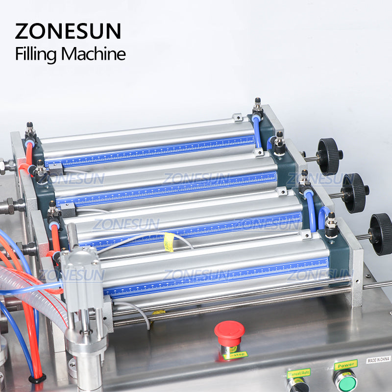 ZONESUN ZS‑YT4 4‑Head Pneumatic Liquid Filling Machine–Precise&Compact