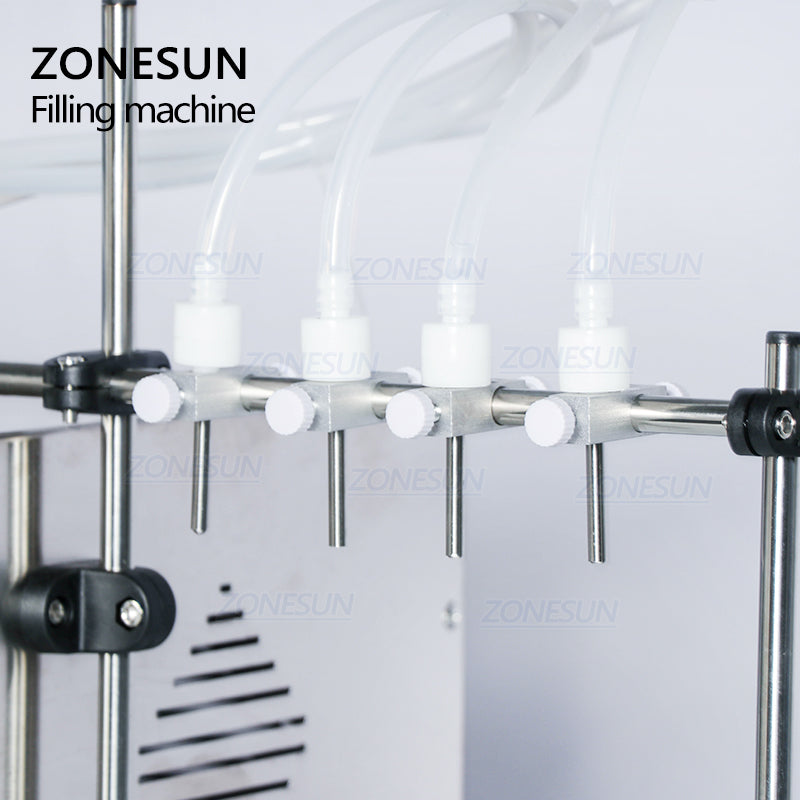 ZONESUN ZS-YTMP4S Semi-Auto 4Head Magnetic Pump Liquid Filling Machine