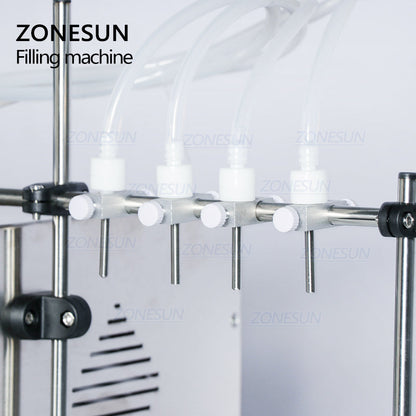 ZONESUN ZS-YTMP4S Semi-Auto 4Head Magnetic Pump Liquid Filling Machine